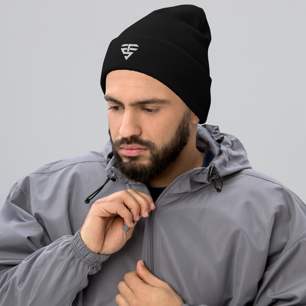 White Logo Beanie