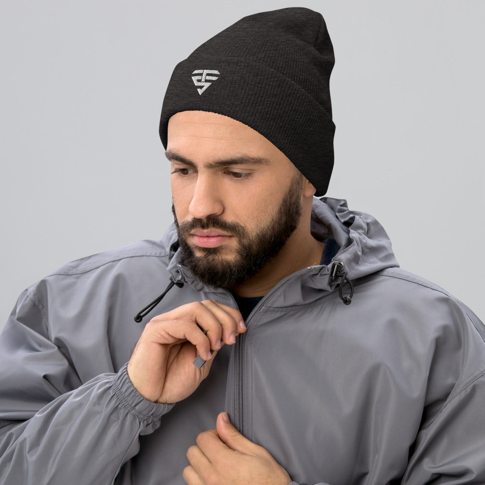White Logo Beanie